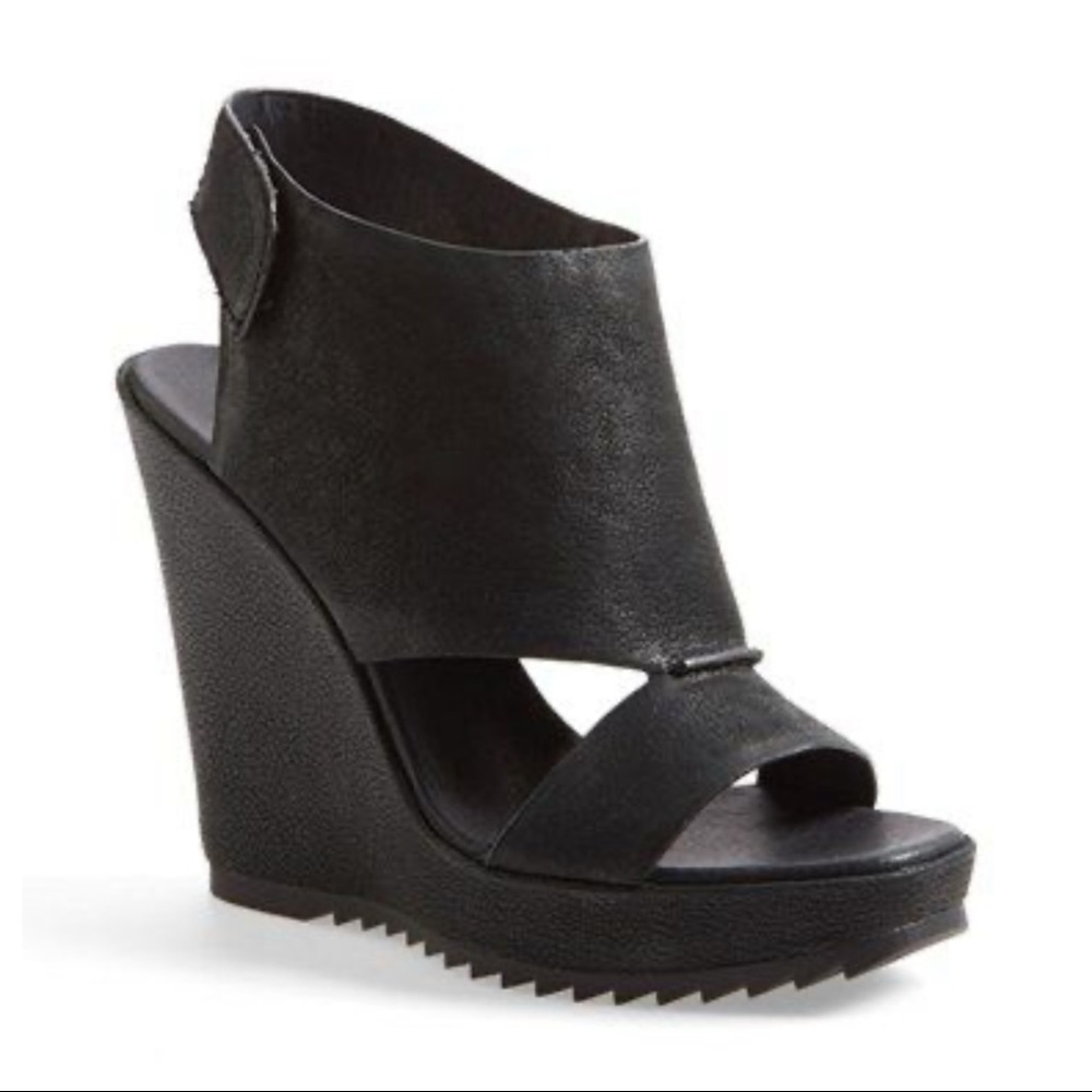 Vince Camuto 'Gevara' Leather Platform Wedge  Shoes Size 9.5